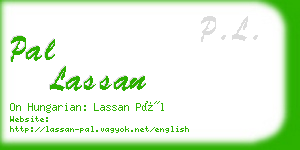 pal lassan business card